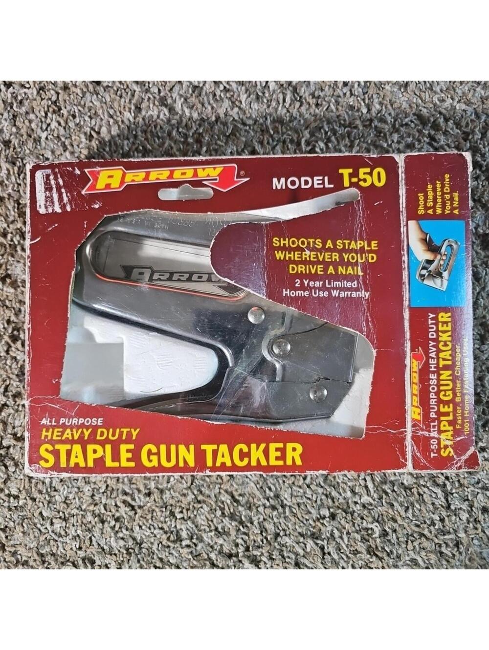 Arrow Model T-50 Heavy Duty Professional Staple Gun – Original Box